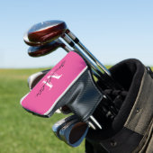 Aangepaste monogram roze golf putter cover voor vr (Insitu)