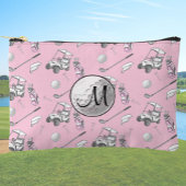 Aangepaste Monogram Roze Golfbal en Kaarten Etui