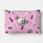 Aangepaste Monogram Roze Golfbal en Kaarten Etui (Voorkant)