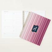 Aangepaste Monogram Roze Gradiënt Verticale Planne Planner (Display)