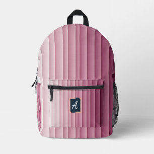 Aangepaste Monogram Roze Gradiënt Verticale Rugzak