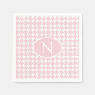 Aangepaste monogram roze mondstilstand servet