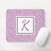 Aangepaste monogram roze spaarmousepad muismat (Met muis)