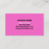 Aangepaste monogram roze visitekaartje (Achterkant)