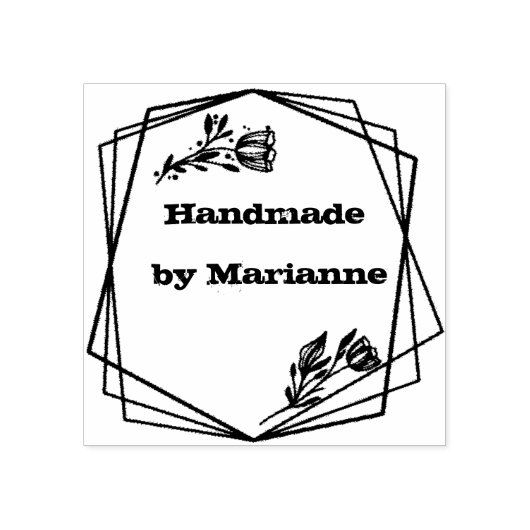 Aangepaste  monogram rubberstempel (Afrduk)