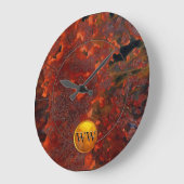 Aangepaste monogram  Rust en Gold Steampunk Grote Klok (Hoek)