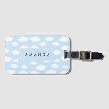 Aangepaste Monogram Schattigee Girly Blue Cloud Gi