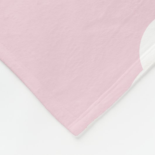 Aangepaste Monogram Schattigee Girly Pink Cloud Gi Fleece Deken (Hoek)