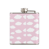 Aangepaste Monogram Schattigee Girly Pink Cloud Gi Heupfles (Achterkant)