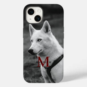 Aangepaste Monogram Schattigee hondenfoto Apple X  Case-Mate iPhone 14 Hoesje