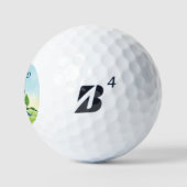 Aangepaste monogram Schilderachtig cursus Naam Golfballen (Logo)