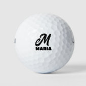 AANGEPASTE MONOGRAM SCRIPT GOLFBALLEN VOOR MAM (Voorkant)