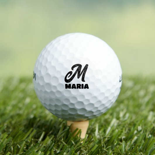 AANGEPASTE MONOGRAM SCRIPT GOLFBALLEN VOOR MAM (Insitu Shirt)