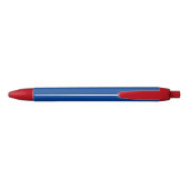 Aangepaste monogram scriptnaam Blauw rood Zwarte Inkt Pen (Achterkant)