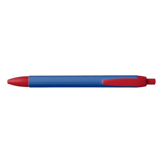 Aangepaste monogram scriptnaam Blauw rood Zwarte Inkt Pen (Achterkant)