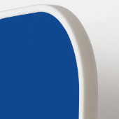 Aangepaste monogram scriptnaam Blauw Wit Pickleball Paddle (Links Detail)