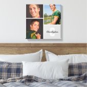 Aangepaste monogram Senior Photo Collage Canvas af (Insitu (Slaapkamer))