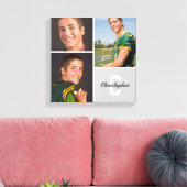 Aangepaste monogram Senior Photo Collage Canvas af Afdruk (Insitu (Woonkamer))