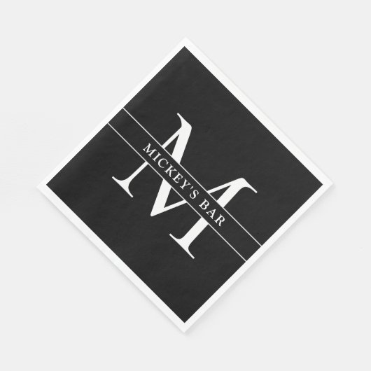 Aangepaste monogram servet (Hoek)