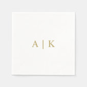 Aangepaste Monogram Servetten Faux Gold (Voorkant)