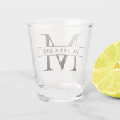 Aangepaste monogram shot glas (Achterkant)