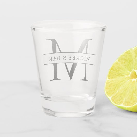 Aangepaste monogram shot glas (Achterkant)