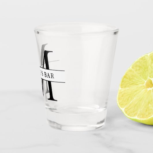 Aangepaste monogram shot glas (Rechts)