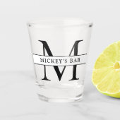 Aangepaste monogram shot glas (Voorkant)