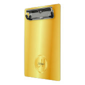 Aangepaste monogram Sjabloon Gold Kijk elegant Mini Klembord (Angled2)