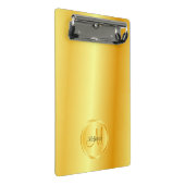 Aangepaste monogram Sjabloon Gold Kijk elegant Mini Klembord (Schuin)