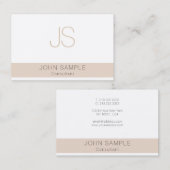 Aangepaste Monogram Sjabloon Modern Professional Visitekaartje (Voorkant / Achterkant)