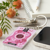 Aangepaste monogram-sleutelketen van Ukulele Sleutelhanger (Voorkant Rechts)