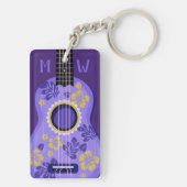 Aangepaste monogram-sleutelketen van Ukulele Sleutelhanger (achterkant)
