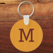 Aangepaste monogram-sleutelketen voor Oranje/gele Sleutelhanger (Voorkant)