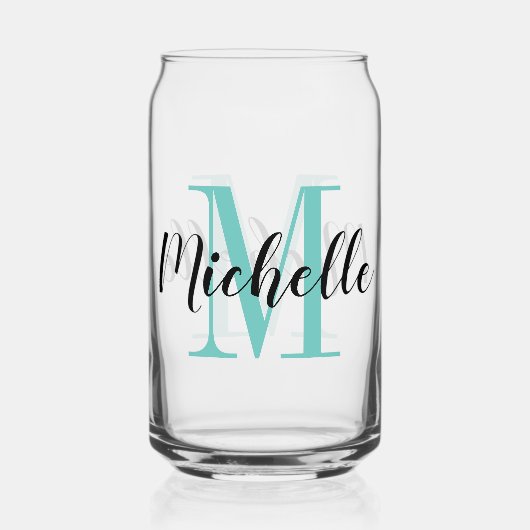 Aangepaste monogram soda kan vorm drink glas cadea (Voorkant)