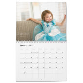 Aangepaste Monogram Spaans Blauwe Foto Kalender (Feb 2027)