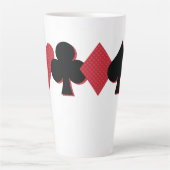 Aangepaste Monogram speelkaarten Bridge & Poker Latte Mok (Voorkant)