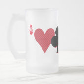 Aangepaste Monogram speelkaarten Bridge & Poker Matglas Bierpul (Links)
