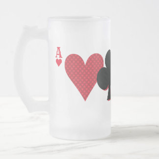 Aangepaste Monogram speelkaarten Bridge & Poker Matglas Bierpul