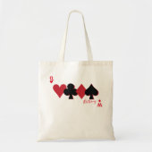 Aangepaste Monogram speelkaarten Bridge & Poker Tote Bag (Voorkant)