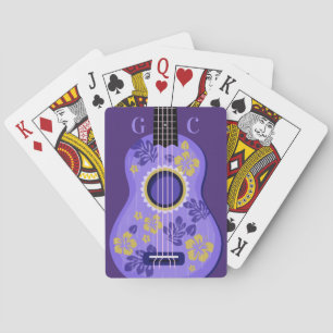 Aangepaste monogram speelkaarten voor Ukulele