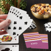 Aangepaste monogram spelkaarten met brede strips speelkaarten (Insitu)