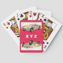 Aangepaste monogram spelkaarten voor personenauto' speelkaarten