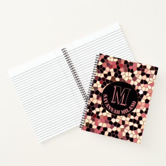 Aangepaste monogram spiraal voor aangepaste naam notitieboek (Binnen)