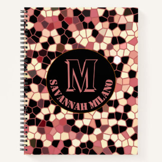 Aangepaste monogram spiraal voor aangepaste naam notitieboek