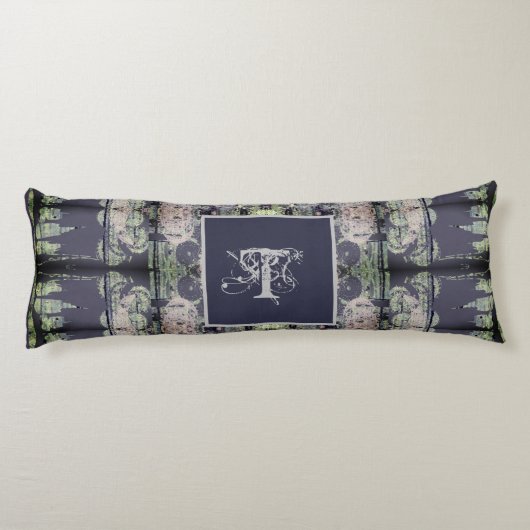 Aangepaste monogram Steampunk 2 Foto's Lichaamskussen (Achterkant)