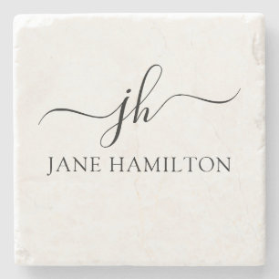 Aangepaste monogram stenen onderzetter