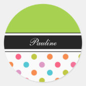 Aangepaste monogram Sticker labels (Voorkant)