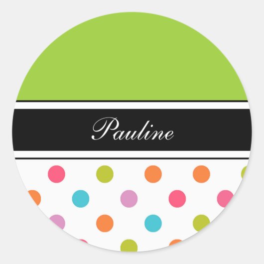 Aangepaste monogram Sticker labels (Voorkant)