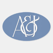 Aangepaste monogram stickers (Voorkant)